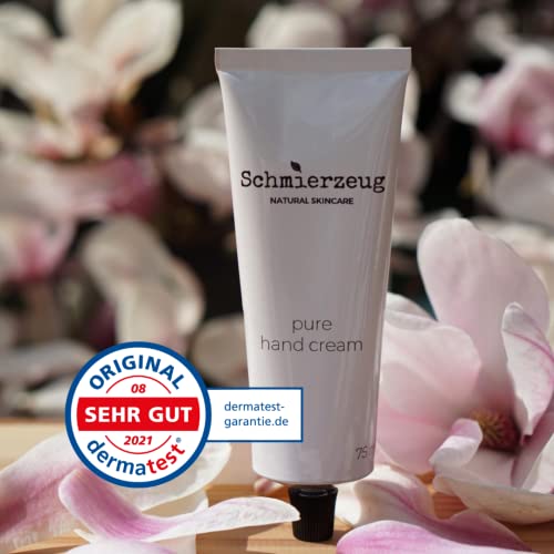 SCHMIERZEUG Hand Cream, Clean Beauty mit Sheabutter, Panthenol & Allantoin, wirklich effektiv bei trockener Haut, zieht schnell ein, Handcreme unterstützt bei Neurodermitis, parfümfrei, 75ml – Bild 3