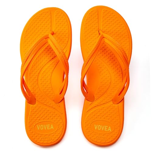 Image of VOVEA Flip Flops For Women Non-Slip Bathroom Shower Shoes Cushion foam Indoor and Outdoor Sandals