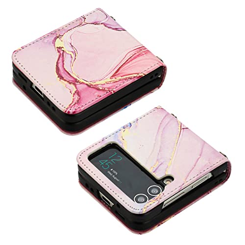 Housse en cuir pour Samsung Galaxy Z Flip 3 antichoc luxe marbre