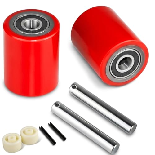Pallet Jack Wheels Replacement Kit, Nylon Entry Exit Rollers, 3x3.75 In