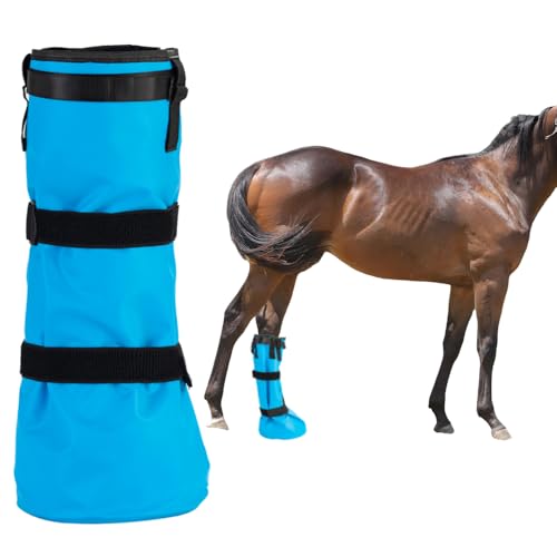 Image of Easy Use Hoof Soaking Boot for Horses,Ice Boots for Horses Horse Soaker Bag,Hoof Shoes Hooves Care Treatment Bucket with EVA Pad浸