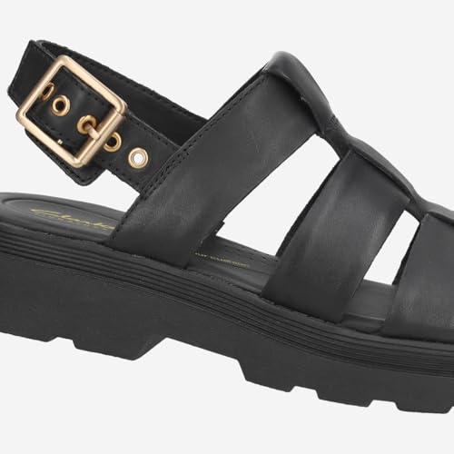 CLARKS Orinoco3 Strap Black Leather 38