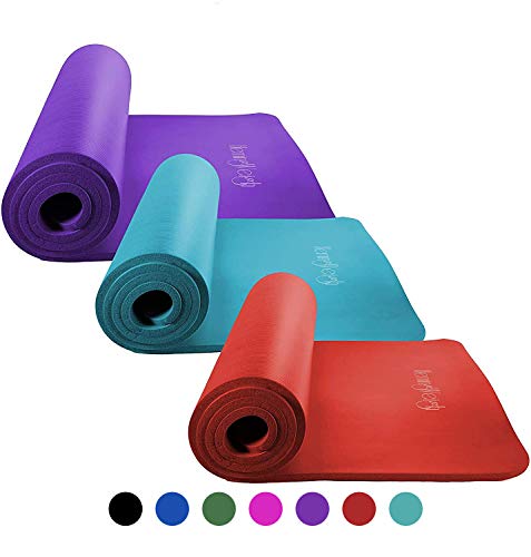 HemingWeigh 1/2-Inch Extra Thick High Density Exercise Yoga Mat with Carrying Strap for Exercise, Yoga and Pilates (3 Pack Combo) - Thumbnail 7