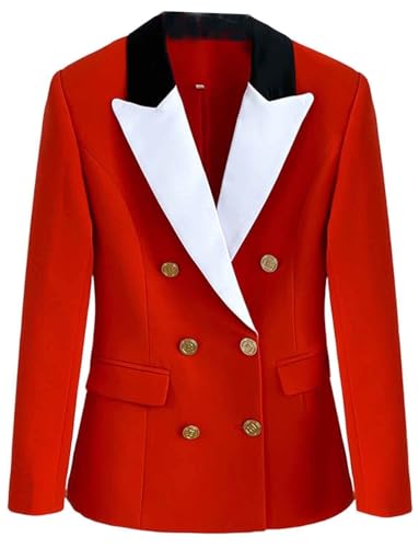 Blazer à double boutonnage femme veste élégante anti plis bureau