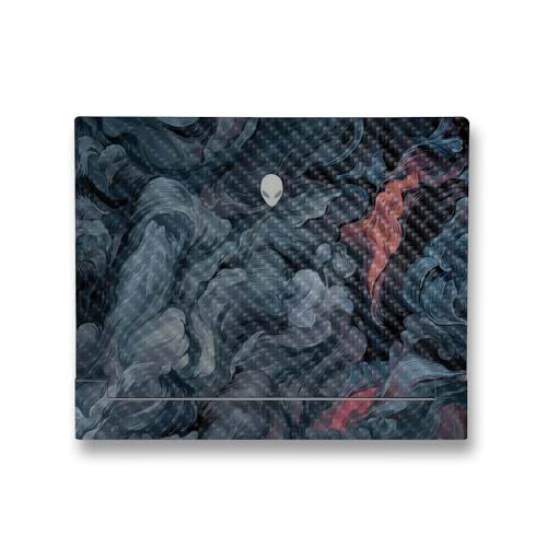 Image of MightySkins Carbon Fiber Skin Compatible With Alienware X14 R2 (2023) Full Wrap Kit - Storm Cloud | Protective, Durable Textured Carbon Fiber Finish | Easy To Apply and Change Styles | Made in the USA
