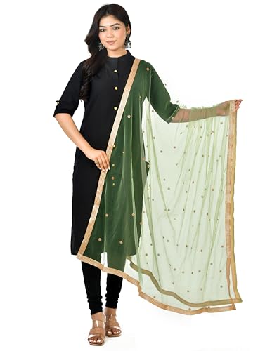 Image of YOUTHQUAKE Women's Embroidered Net Dupatta