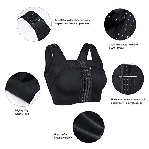 RDSIANE Post-Surgery Front Closure Bra for Women Posture Corrector Compression Shapewear Tops with Breast Support Band…4