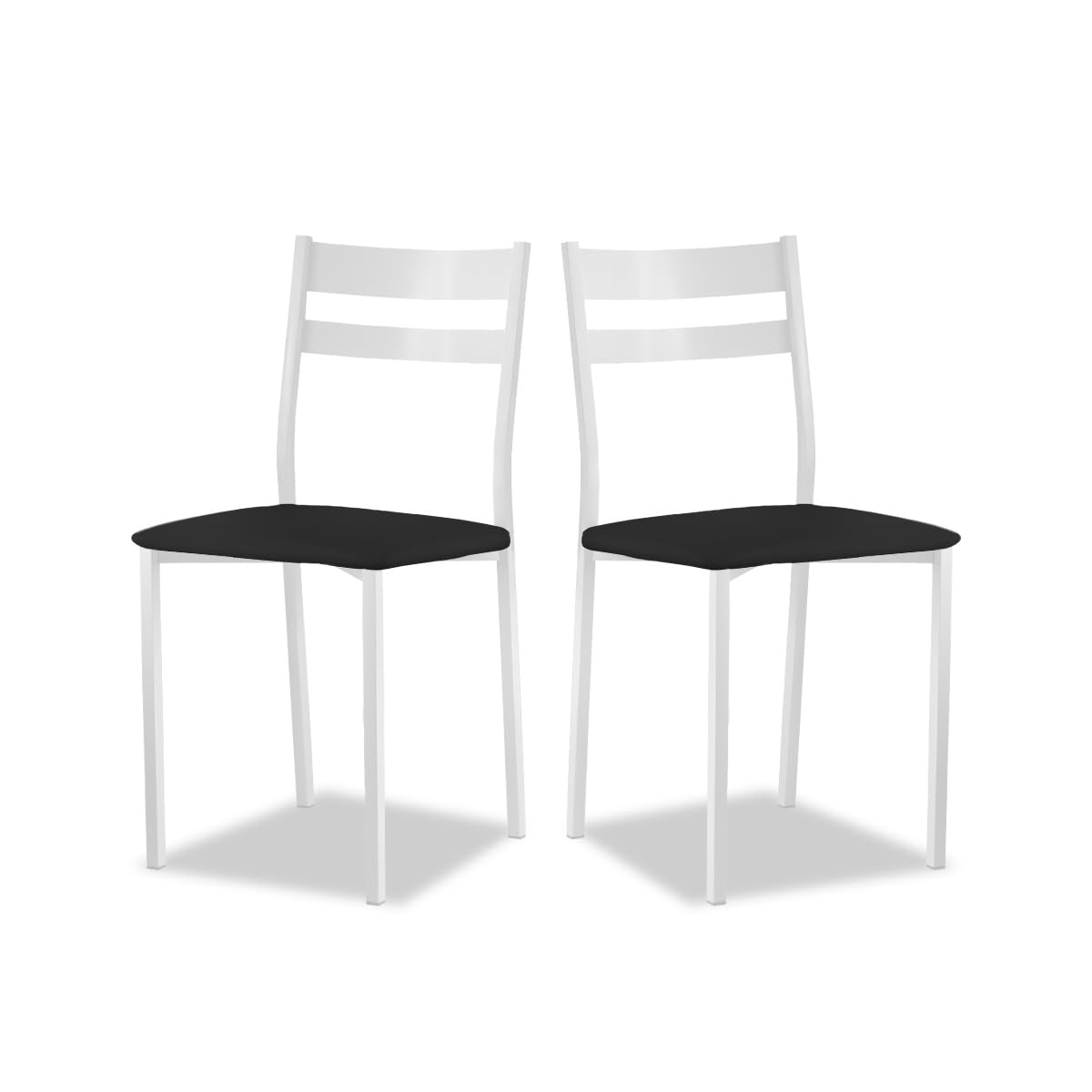 Astimesa - Silla de Comedor o Cocina de Metal Blanca - Asiento Polipiel en Color Azul - 2 Unidades - 38 cm (Ancho) x 45 cm (Alto Asiento) x 85 cm (Alto Total) x 40 cm (Fondo) — view 11