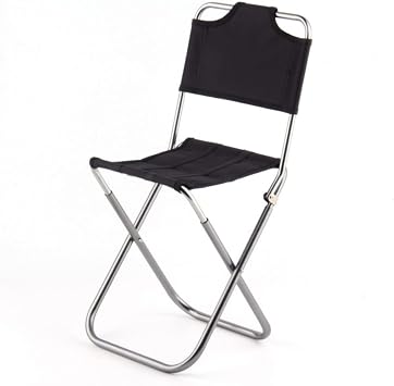 Portable Folding Stool Outdoor Fishing Chair Lightweight Camp Aluminium Stools Seat for Camping Picnic Travel Black Fishing Chair
