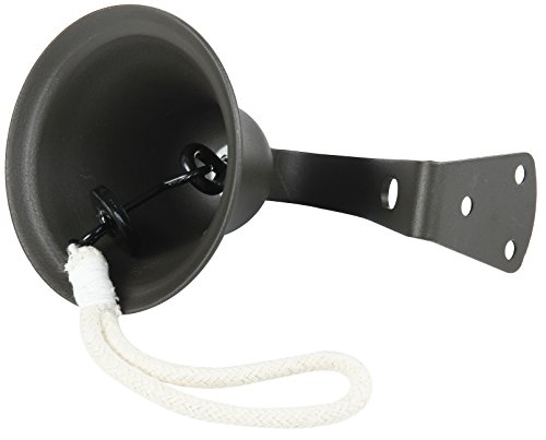 Upstreet's Outdoor Bell & Indoor Dinner Bell/Made Of Black Large Bell, Cast Iron Bell, Ideal For Wall Mounted Bell, Bracket Mounts Metal Dinner Bell And Hanging Bell For Home, School Or Church #TOP6