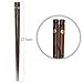Omia 5 Pairs Premium Reusable Chopsticks Set - Natural Wood Japanese Chopsticks, Lightweight Easy to Use Chop Sticks with Case for Sushi, Noodles and Other Asian Food (Gold Flower)