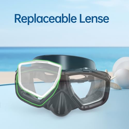 Lente transparente para miopía reemplazable para máscara de snorkel, ideal para buceo, snorkel y freediving miniatura 5