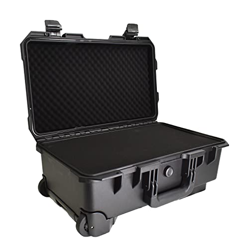 Stranthother Hard Case With Foam, Shockproof Camera Cases, Carry On Hard Case Waterproof, Protective Case With Foam All Weather, For Drones, Camera, Telescope, 28 Inch Black #TOP18