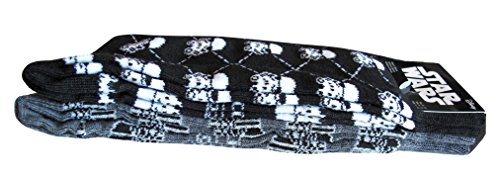 Hyp Star Wars Darth Vader/Stormtrooper Argyle Men's Crew Socks 2 Pair Pack Shoe Size 6-12