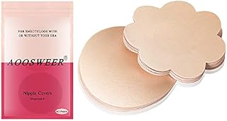 40 Pairs Nipple Covers Disposable Breast Nipple Pasties Invisible & Sexy,Adhesive Satin Petals