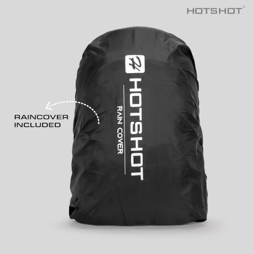Image of HOT SHOT All-Rounder Laptop Backpack with Raincover|Office|College|Travel|Anti Theft Pocket|Suspension Straps|Trolley Sleeve|Detachable Key Ring|for Men and Women|15 In|38L