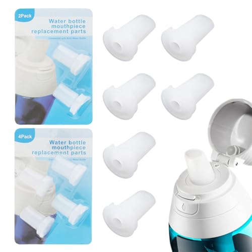 Tobefore Water Bottle Mouthpiece Replacement for Water Bottle, 6pcs Silicone Water Bottle Bite Valve Replacement Parts Water Bottle Spout Parts Accessories