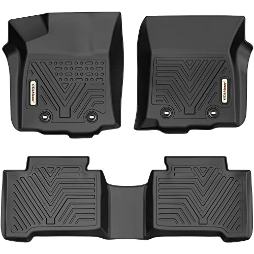 YITAMOTOR Floor Mats Compatible with Tacoma Double Cab, Custom Fit Floor Liners for 2018-2022 Toyota Tacoma, 1st & 2nd Row All Weather Protection, Black YITAMOTOR Floor Mats Compatible with Tacoma Double Cab, Custom Fit Floor Liners for 2018-2022 Toyota Tacoma, 1st & 2nd Row All Weather Protection, Black