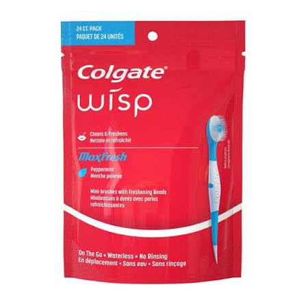 Colgate Optic White Wisp Jednorazowa mini szczoteczka do zębów, Cool Mint - 24 szt