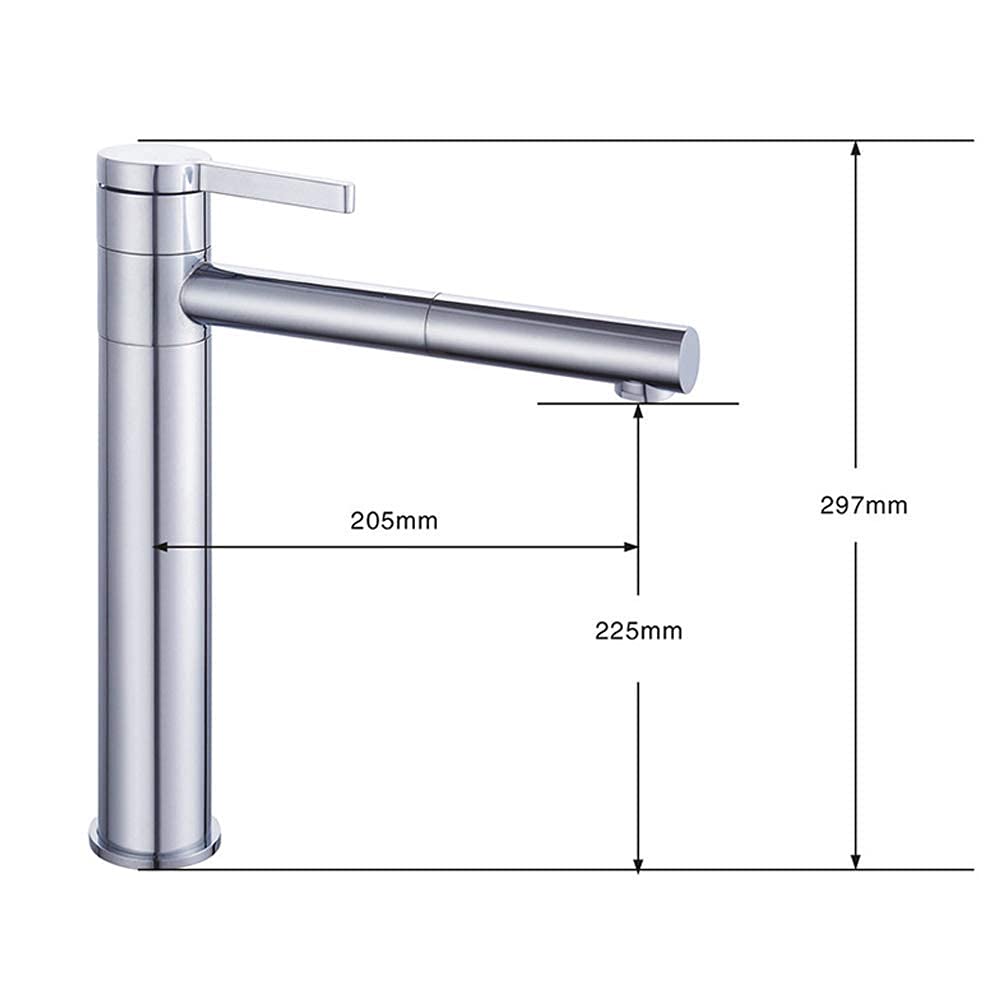 Grifo de fregadero, grifo de lavabo de cocina, grifo de lavabo de baño, grifo de baño moderno, grifo de rotación de 360 grados, grifo de agua fría y caliente, cartucho de cerámica LWX