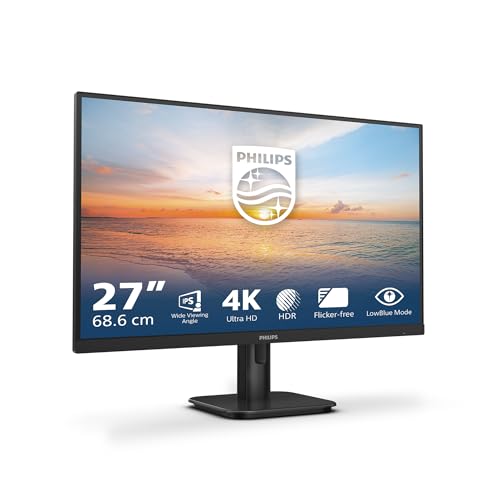Philips 27E1N1800A - 27 Zoll Ultra HD Monitor, Laustprecher, HDR10 (3840x2160, 60 Hz, HDMI 2.0, DisplayPort 1.4) schwarz