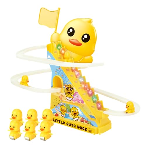 Nybhyjka Juguete Divertido de la Pista de la montaña Rusa del Pato, Juguete pequeño del tobogán del Pato - Juguete eléctrico para Subir escaleras,Juego de Juguetes deslizantes con Pistas de Pato para Nybhyjka Juguete Divertido de la Pista de la montaña Rusa del Pato, Juguete pequeño del tobogán del Pato - Juguete eléctrico para Subir escaleras,Juego de Juguetes deslizantes con Pistas de Pato para