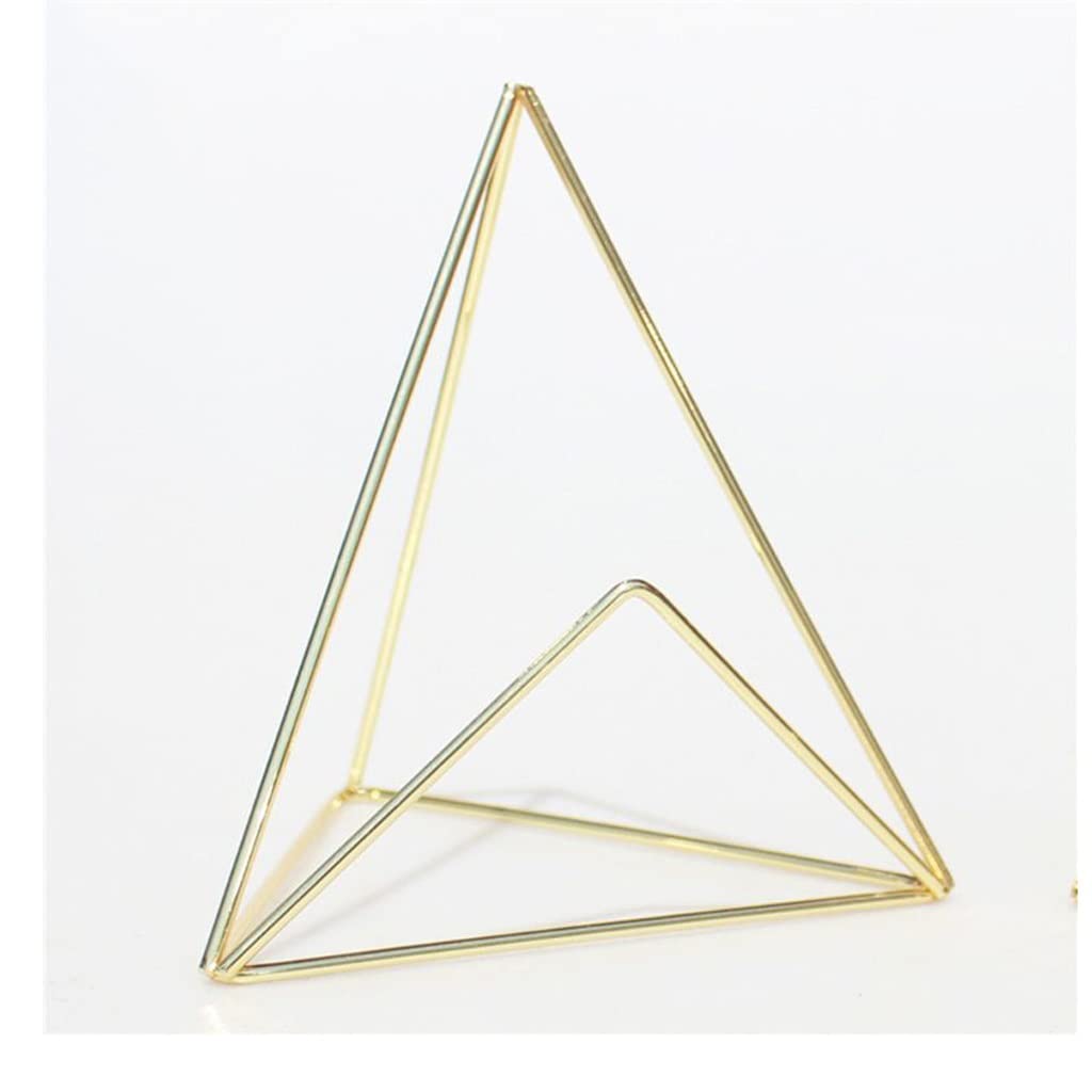 MOBYGKFY Iron Geometric Business Name Card Holder Display Stand Rack Desktop Table Photo Note Folder Organizer 2 Sizes
