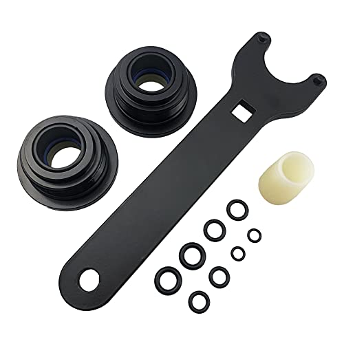 Image of Hydraulic Cylinders Seal Kit Replacement for HS5157 Fit for Rebuilding Outboard Front Mount Hydraulic Cylinder 2 Screw In End Glands with Wrench