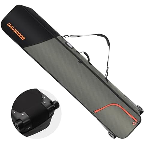 DAUSROOB Waterproof Snowboard Bag with Wheels Cover