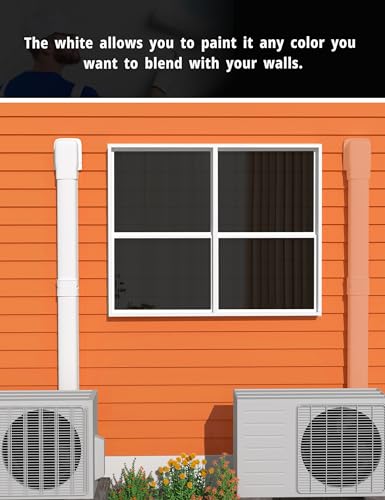 4115-Ft-Mini-Split-Line-Set-Cover-KitDecorative-Pump-Covers-AC-Line-Cover-for-Mini-Split-Air-ConditionerCentral-ACHeat-Pump