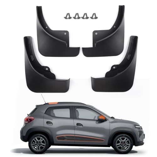 LFOTPP Dacia Spring Electric 2022-2024 2025 chlapacze samochodowe, akcesoria błotników Dacia Spring z tworzywa sztucznego ABS z przodu i z tyłu, osłona przeciwbłotna, ochrona koła, wymagane wiercenie