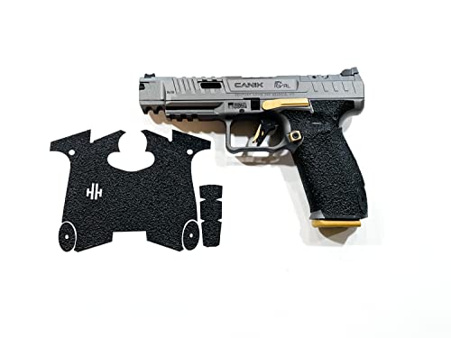 Handleitgrips Gun Grip Tape Compatible with Canik TP9 SFX Mete and Rival - Black Sandpaper Pistol Grip Tape, Easy Installation, Gun Parts & Accessories, Veteran Owned, Made in USA