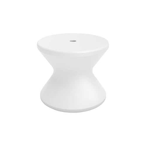 Ledge Lounger in-Pool Side Table with Umbrella Hole (White)