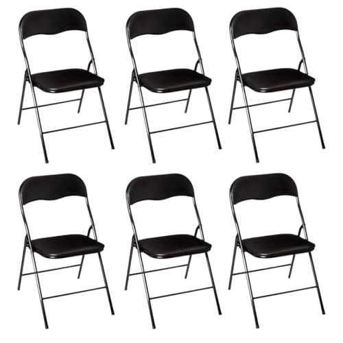 HOUSE COLLECTION SEDIA PIEGHEVOLE (6 NERO)
