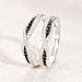 SHELOVES Ring Enhancer for Engagement Rings Black White Cubic Zirconia Wedding Bands 925 Sterling Silver Sz 7