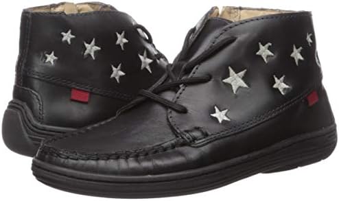 Marc Joseph New York Unisex-Kid's Leather Ankle Boot Embroidered Star Detail Loafer, Black Nappa, 5.5 M US Little Kid | Image 6