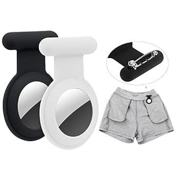 AirTag, rastreador GPS oculto, airtag para crianças, idosos, animais de estimação, roupas (preto e branco)
