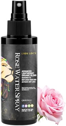 Lion Locs Rosewater Spray for Dreadlocks & Skin – Moisturizing Vegan Mist