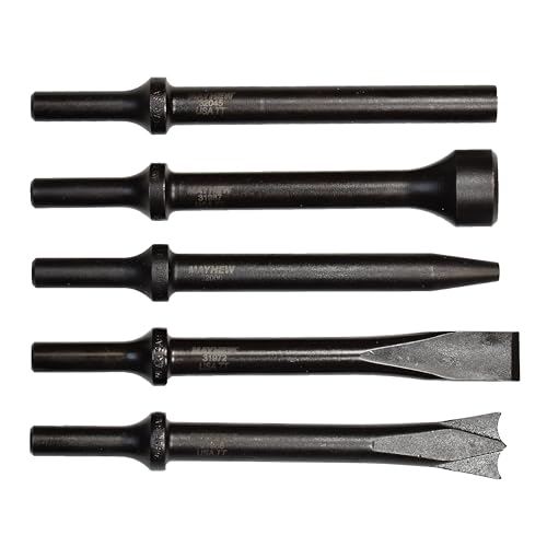 Image of Mayhew Tools 32222 Pneumatic Tool Set, 5-Piece General, Black Oxide Finish