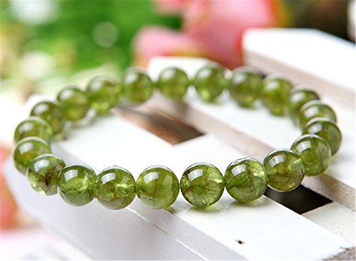 Lizifang OL001-1 Genuine Natural Olivine Peridot Gemstone Stretch Round Crystal Bead Bracelet 6Mm thumb #1