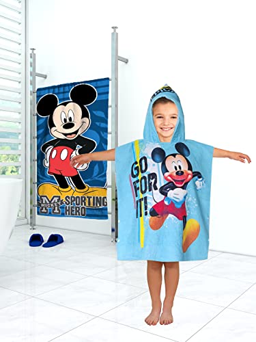 Image of Athom Living Disney Mickey Mouse & Cars Hooded Bath Towel 60x120 cm Pack of 2