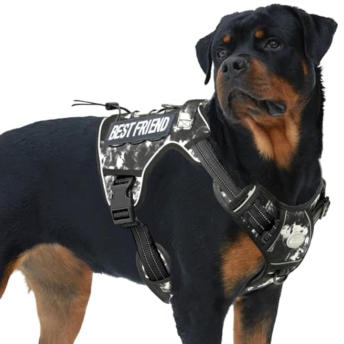 Image of AUROTH Tactical Dog Harness for Large Dogs, Heavy Duty No Pull Pet Vest
