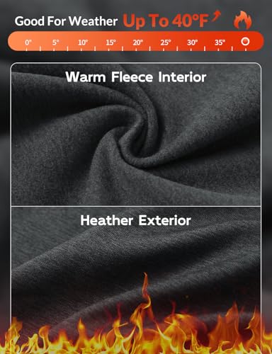 baleaf Fleece Lined Pants Women Heather Flare Leggings Thermal Warm High Waist Winter Yoga Pants with Pockets3