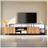 Due ante pieghevoli con un cassetto centrale aperto e una cornice nera creano un design a più pezzi. Offre un ampio spazio chiuso per riporre una serie di oggetti e mantenere il lettore multimediale ordinato e organizzato. La parte superiore del mobile presenta un dislivello di 10 cm rispetto alla cornice nera, creando una piattaforma aggiuntiva e spazi multipli per vasi o oggetti da collezione per mostrare il proprio gusto. I ripiani all'interno del mobile TV sono di dimensioni non regolabili e le ante su entrambi i lati rivolte verso il basso sono imbottite e supportate per aprirsi senza problemi e abbassarsi automaticamente e lentamente.