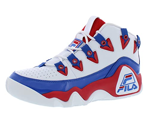 Fila Mens Grant Hill 1 Pump, 125 White/Red/Prince Blue, 11