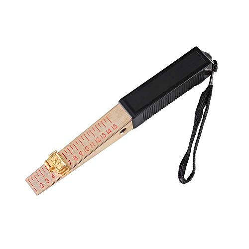 Calibre de Espesores Vernier en Forma de Cuña Calibrador de Espesores Herramienta de Medición de Planitud de Inspección de Ingeniería de La Casa de 1-15 mm(Precision 0.2mm)