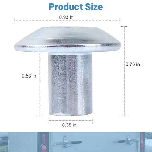 Image of Fuoequl Trailer Hasp Bolt Kit, for Trailer Cam Action Hasp 8 pcs | fit 5 /16 inch-18 Carriage Bolts, Torx Barrel Nuts, Zinc Plated Steel