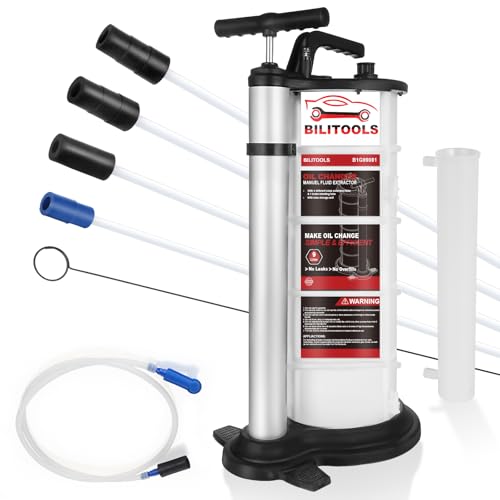 BILITOOLS 9L Manual Oil Extractor Pump, Vacuum Fluid Extractor for Automotive Engine Oil Change Large Capacity 2.4 Gallon for Boat Marine Jetski ect.