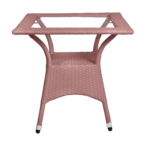 Image of Amazon Brand - Solimo Rattan Wicker 2 Seater Patio Seating Set | 2 Chair and 1 Square Glass Topped Table Set | Coffee Table Furniture for Balcony, Garden, Terrace, Indoor, Outdoor Use (Light Brown)