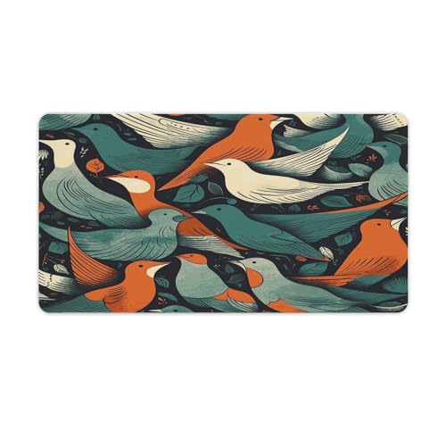 Tapis de bureau grand tapis de souris oiseaux pour rentrée université